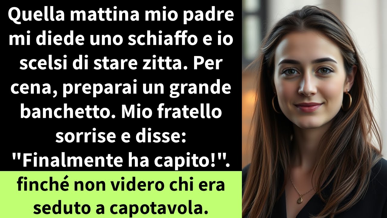 Quella mattina mio padre mi diede uno schiaffo e io scelsi di stare zitta. A cena, preparai un