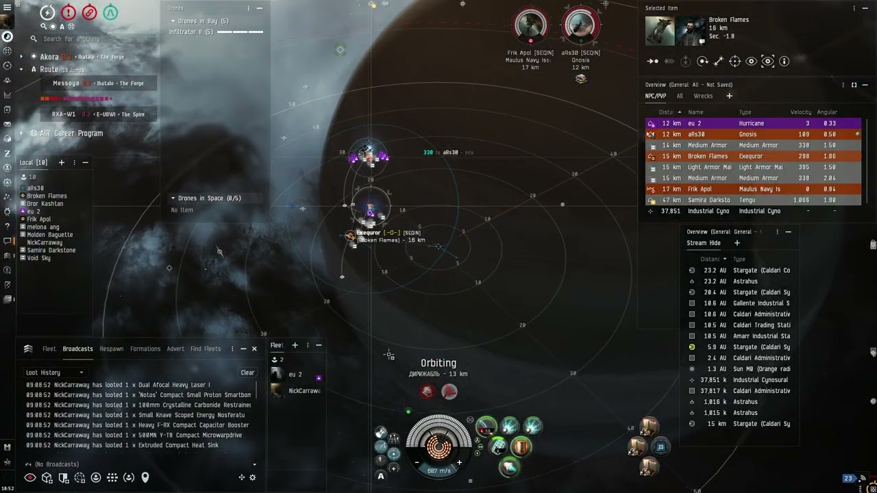 (Bellicose & Hurricane) First PVP Experience Eve Online