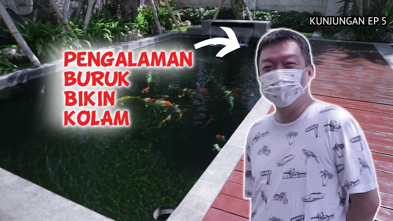 KOLAM KOI BURUK JATUHNYA MAHAL | Kolam Koi Minimalis 40 Ton Paman Wiryo, Surabaya | Kunjungan (5)