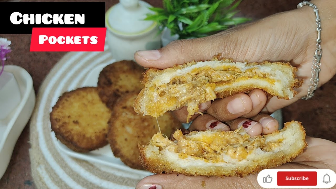 Tandoori chicken pockets|| Ramzan special chicken pockets|| make & freez|| chicken bread pockets 
