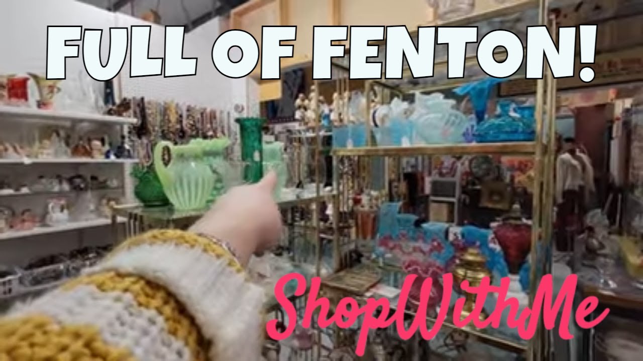 Antique Mall FULL of Fenton & Fairy Lamps! | Antique Shopping In Kentucky | Bright's Antique World