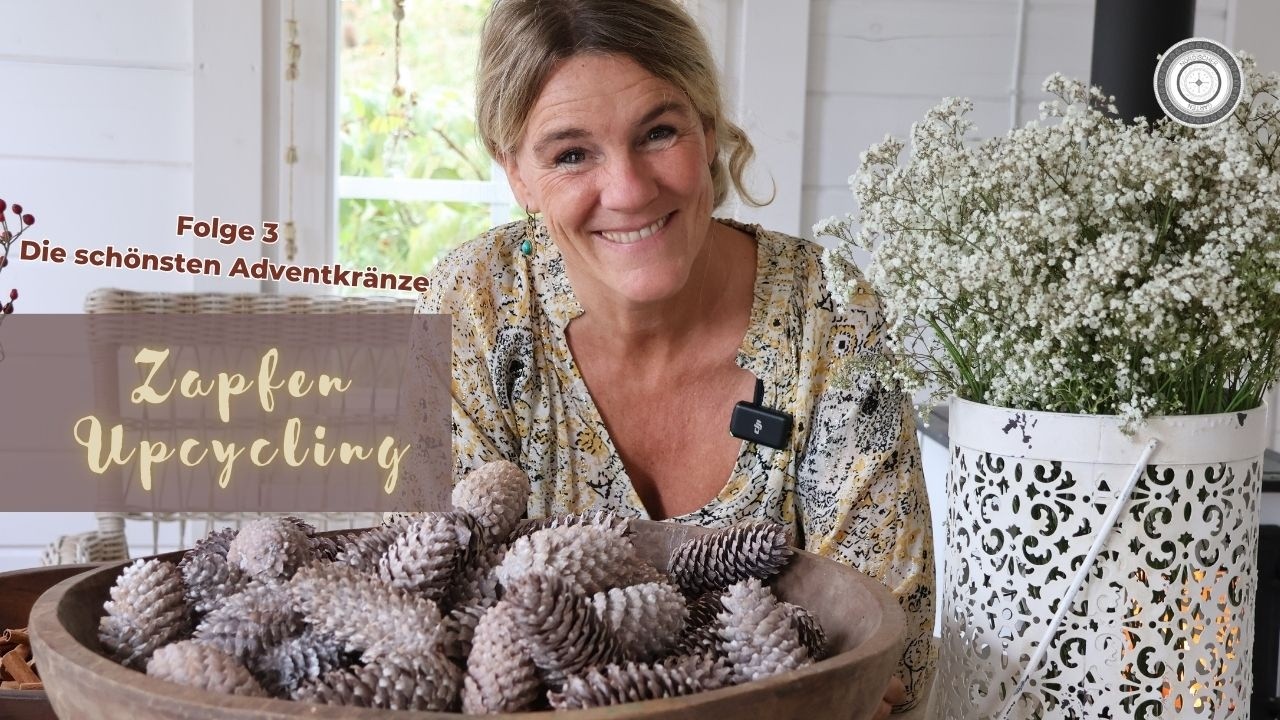 DIY - EINFACHSTER ADVENTKRANZ nur mit ZAPFEN - na&uuml;tlrich, schnell & F&Uuml;R IMMER HALTBAR
