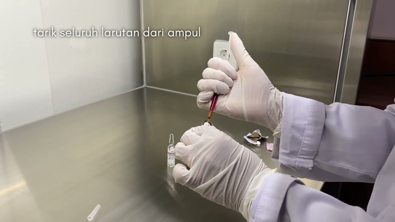 (IV Admixture) Simulasi Pencampuran Obat Suntik #ObatSuntik #farmasi  #PencampuranObat #praktikum