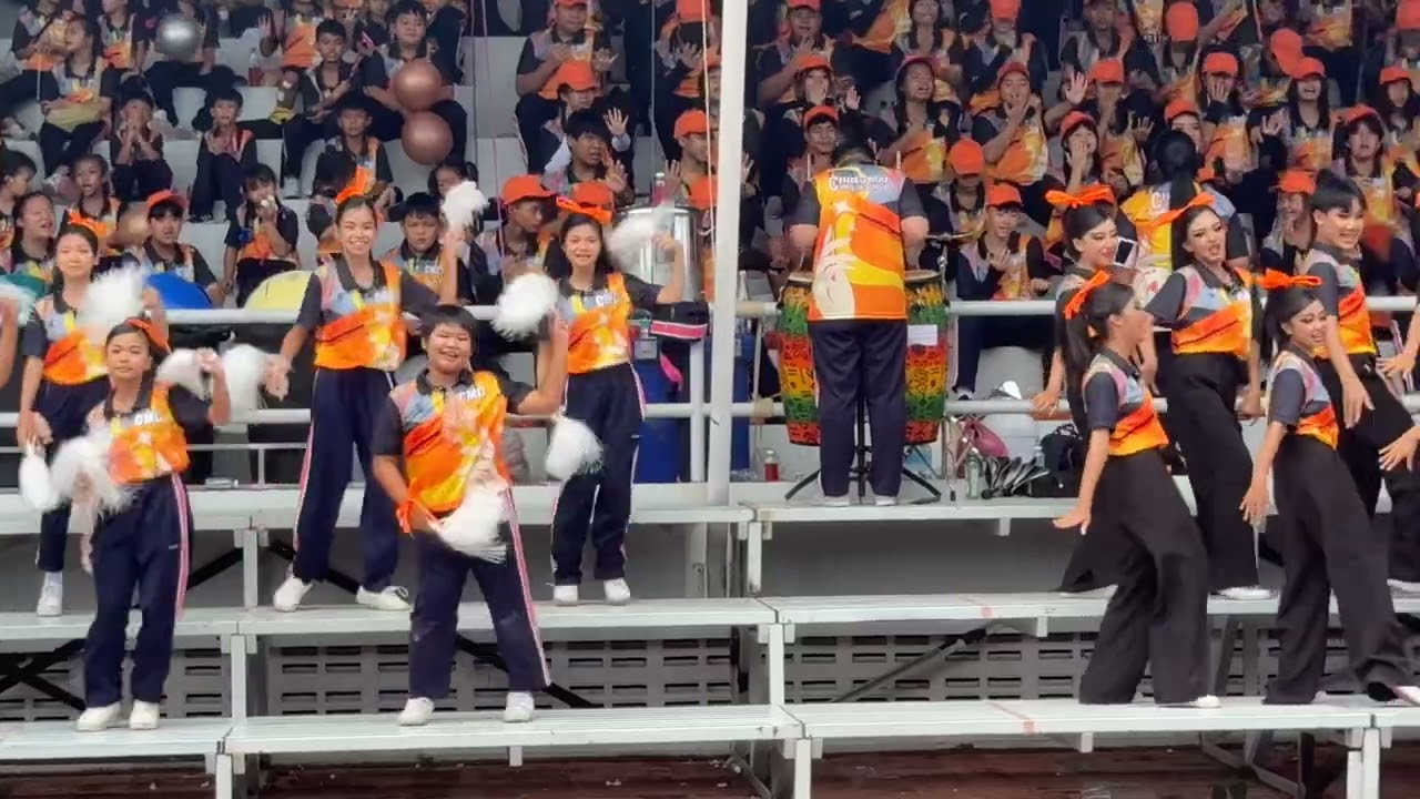 กองเชียร์สีแสด เชียร์เพลงเมดเล่ย์ 4 เพลง โรงเรียนเชียงใหม่คริสเตียน 2567