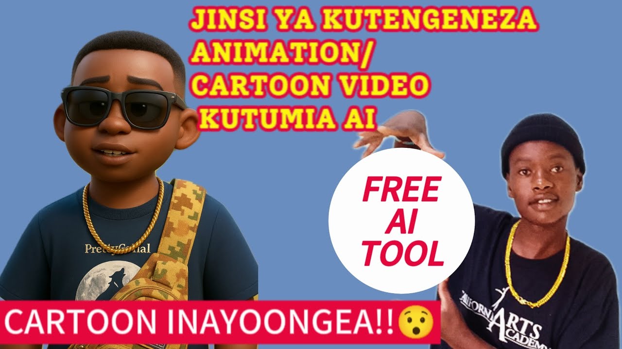 Jinsi ya Kutengeneza Katuni Zinazoongea | How to make  Animated Cartoon Videos using Free Ai Tools!!