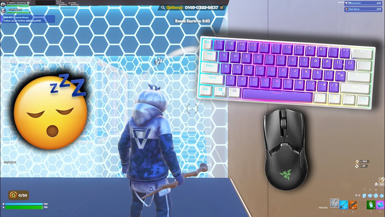 Kraken Pro 60% ASMR Keyboard Sounds 😴 Fortnite BoxFights 360Hz