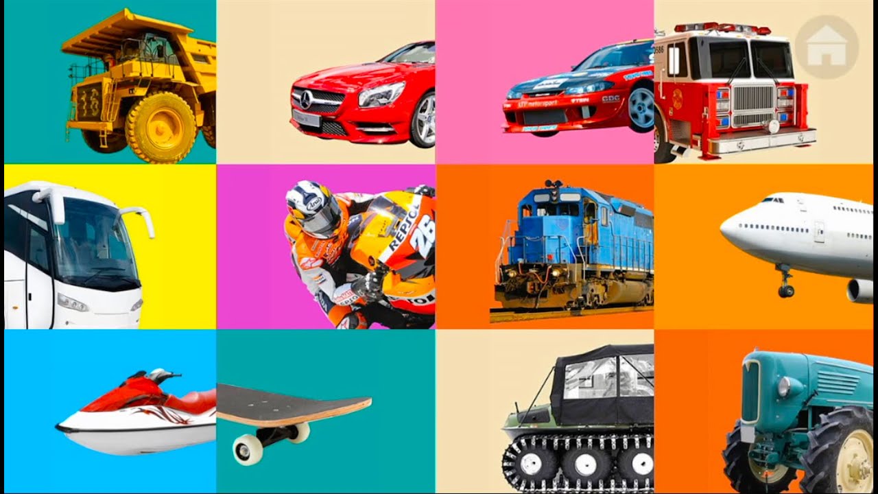 100 Vehicles - Trains Airplanes Construction Vehicles Bulldozer Dump Truck Mighty Machines