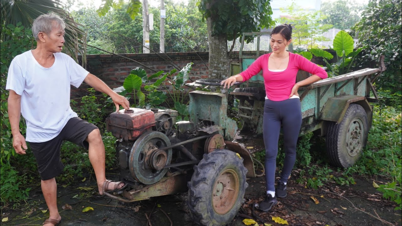 Genius Girl's Challenge: Start the 4-wheeled car of a retired old man abandoned for 20 years🛠🛠🛠