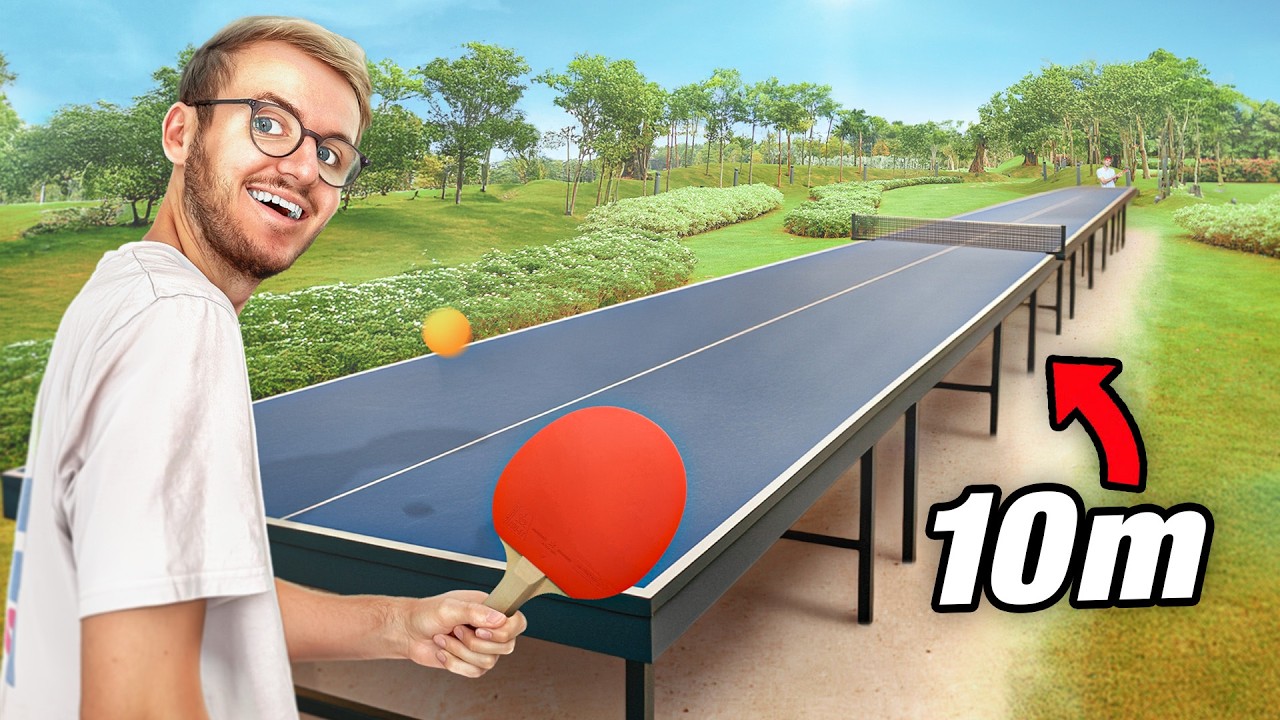 Jouer au Ping-Pong sur des Tables de Plus en Plus Grandes