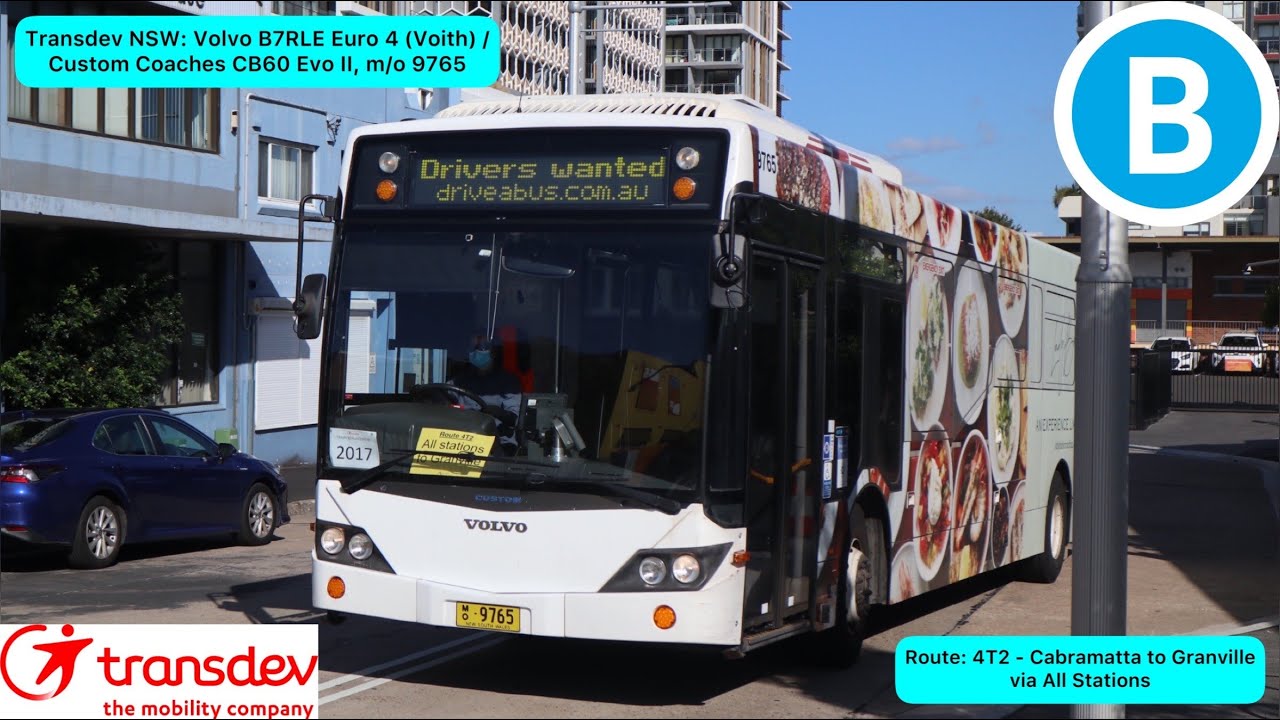 Transdev NSW: Volvo B7RLE Euro 4 (Voith) / Custom Coaches CB60 Evo II, m/o 9765