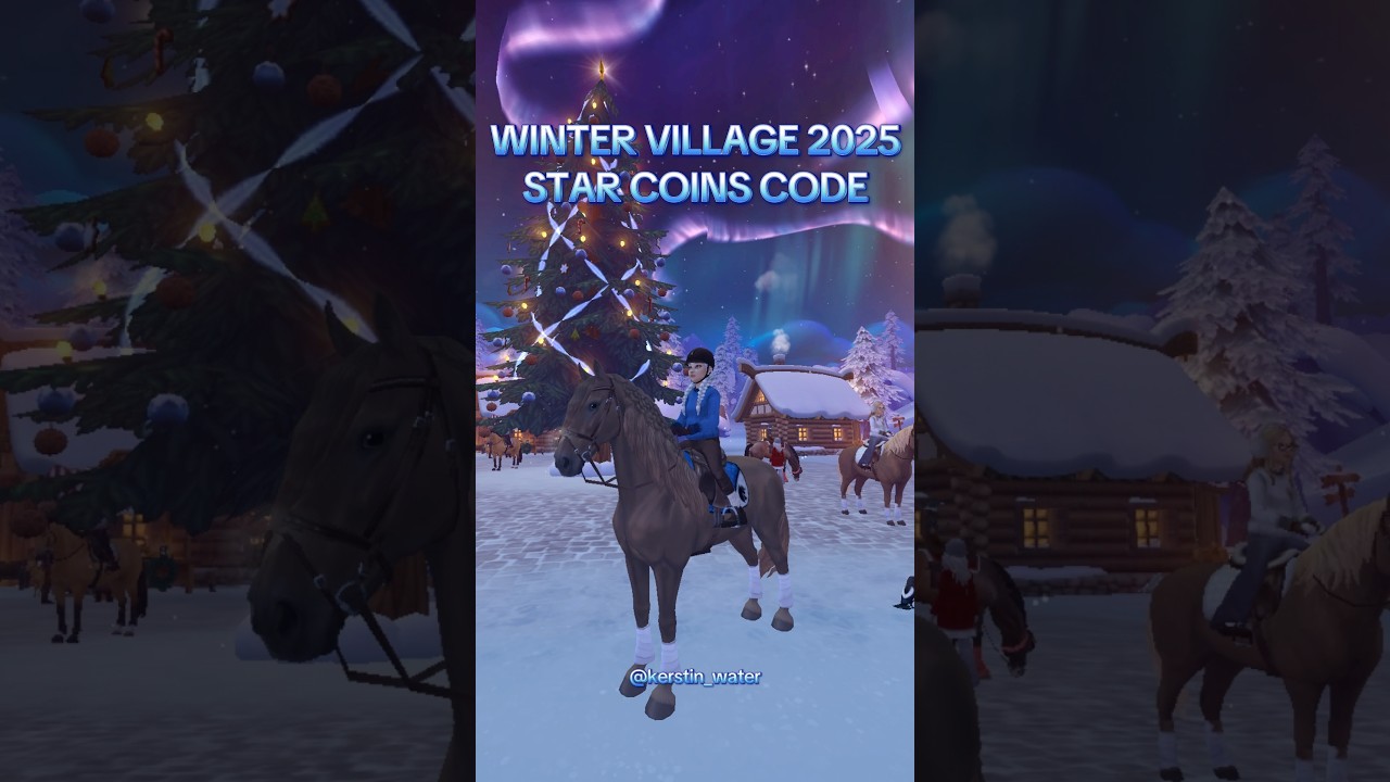 50 STAR COINS CODE!! NEW WINTER VILLAGE 2025 SC CODE!! #starcoins #sso #starstable #horses #winter