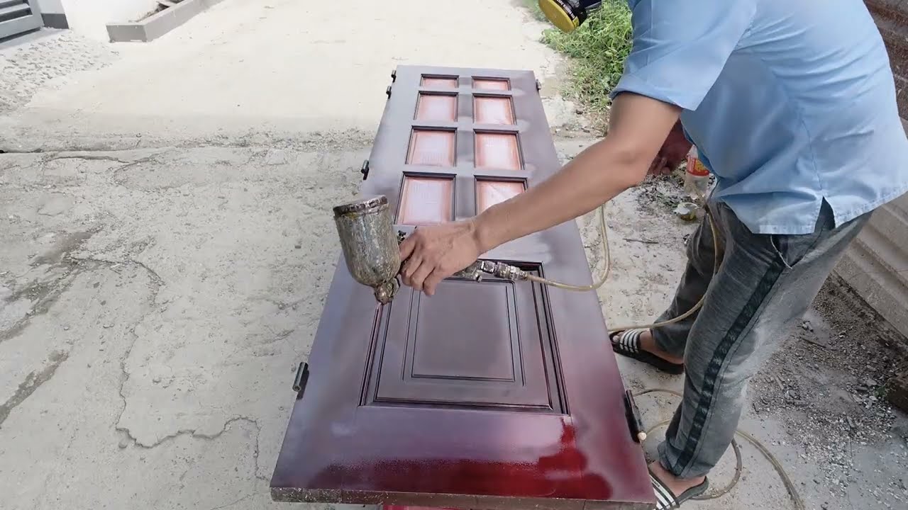 Cách sơn mới lại cửa gỗ có kính. Rất nhiều người không biết. Sơn PU