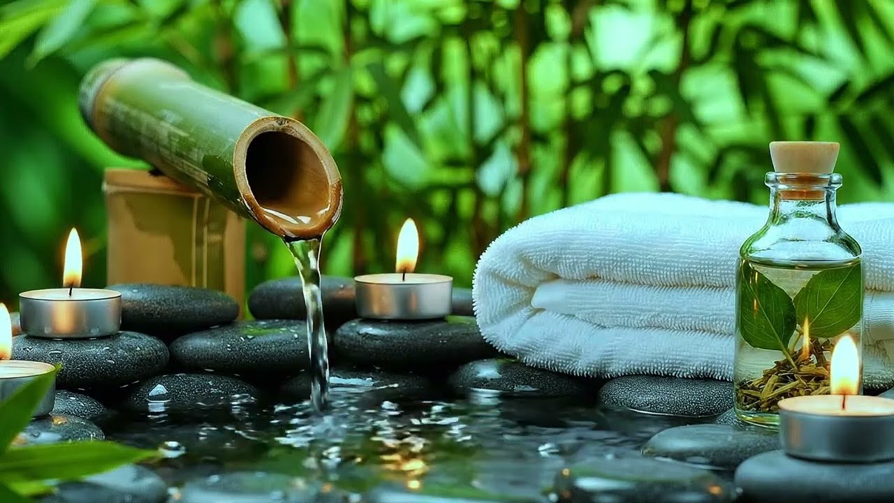 Melt Stress Away! Relaxing Sleep Music with Bamboo Water for Yoga and Meditation