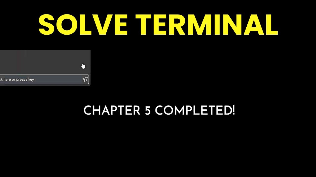 How to Solve Terminal [Escape Room] Chapter 5 (Roblox)