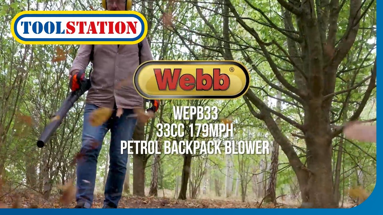 Professional Clearing Power: The Webb 33cc Petrol Backpack Blower | Toolstation