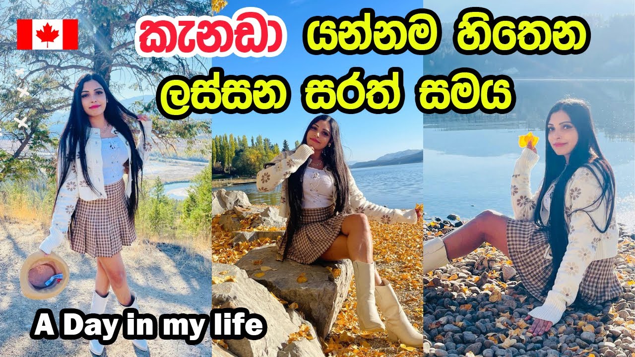 කැනඩා යන්නම හිතෙන ලස්සන සරත් සමය | A day in my life | Autumn in Canada | Canada Sinhala Vlog