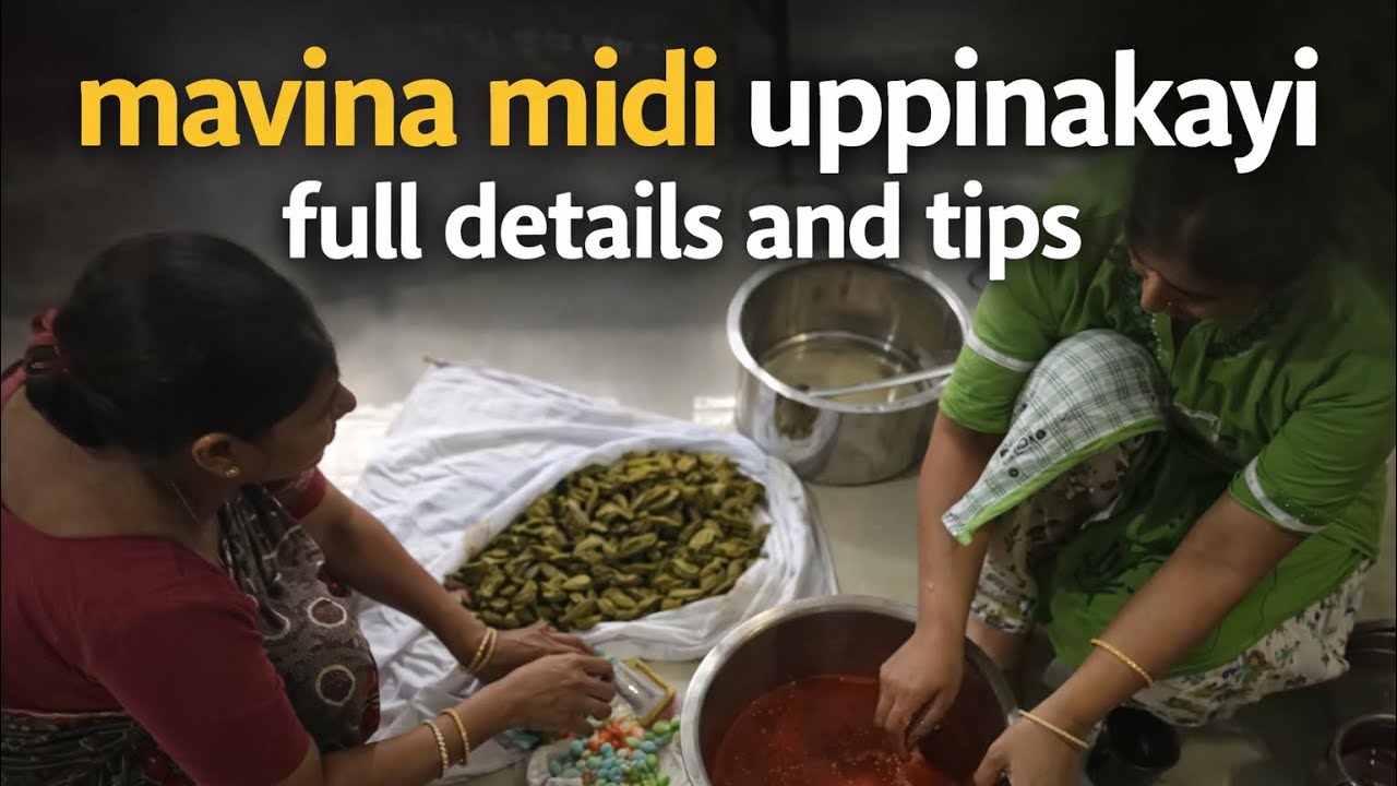 Authentic mango pickle | midi uppinakayi in Kannada | uppinakayi recipe in Kannada | mango pickle