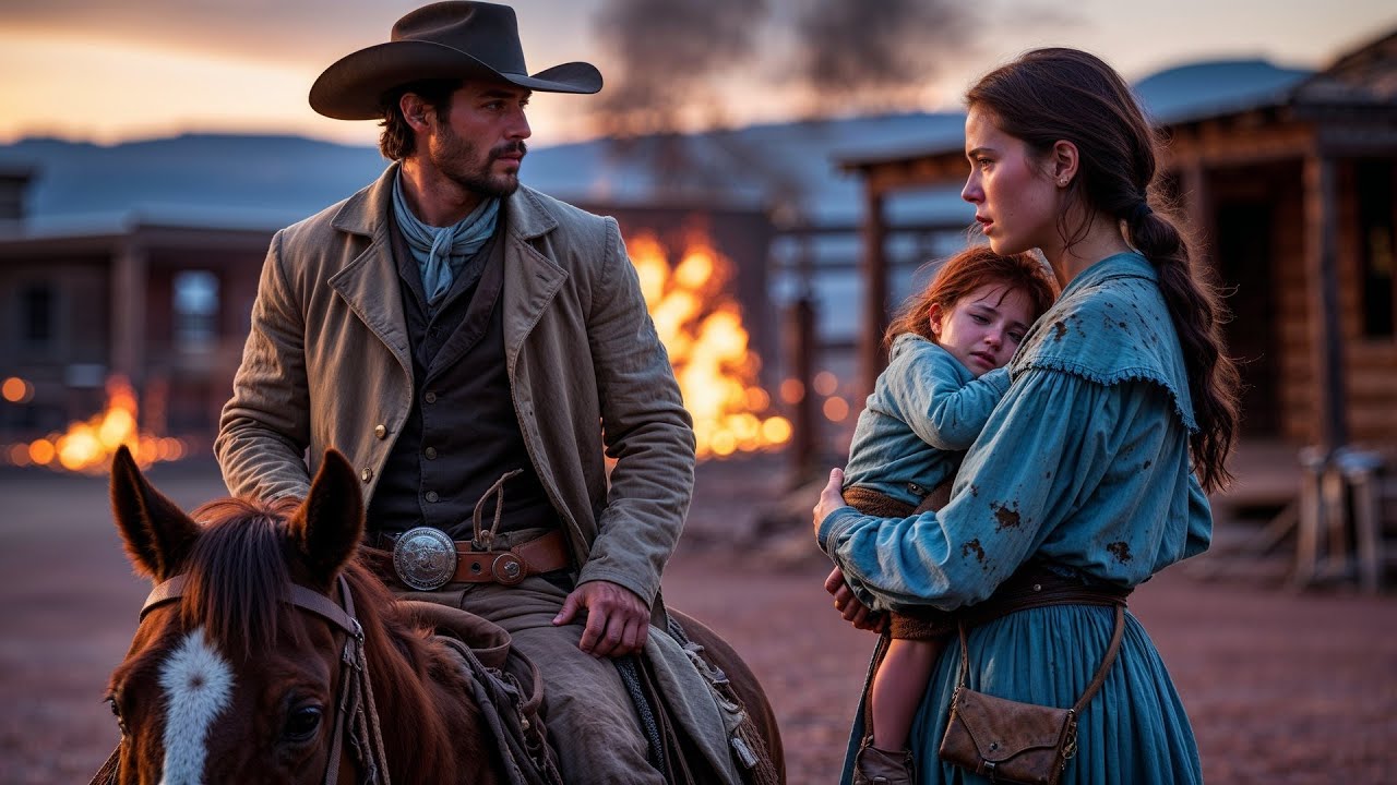 Woman With A Baby Was Sold At Nightfall, The Cowboy Rode Through Fire To Reach Her