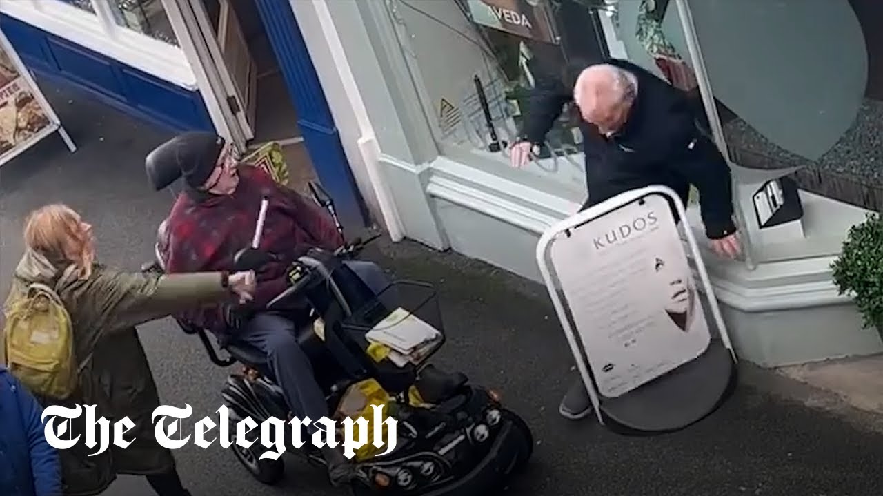 Pasty wars erupt as pensioner on mobility scooter knocks over bakery customer