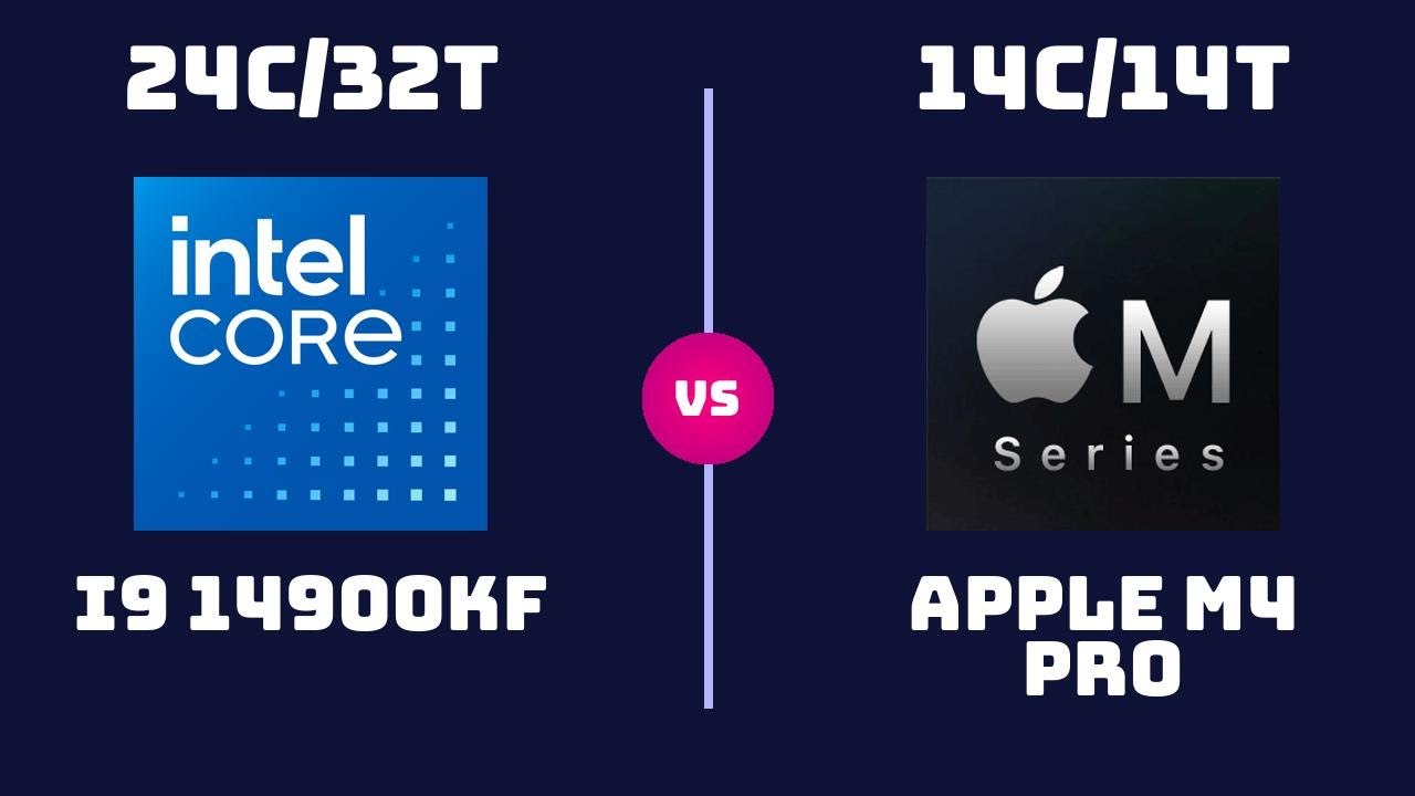 Intel Core i9-14900KF vs Apple M4 Pro (14-Core) &ndash; CPU Comparison