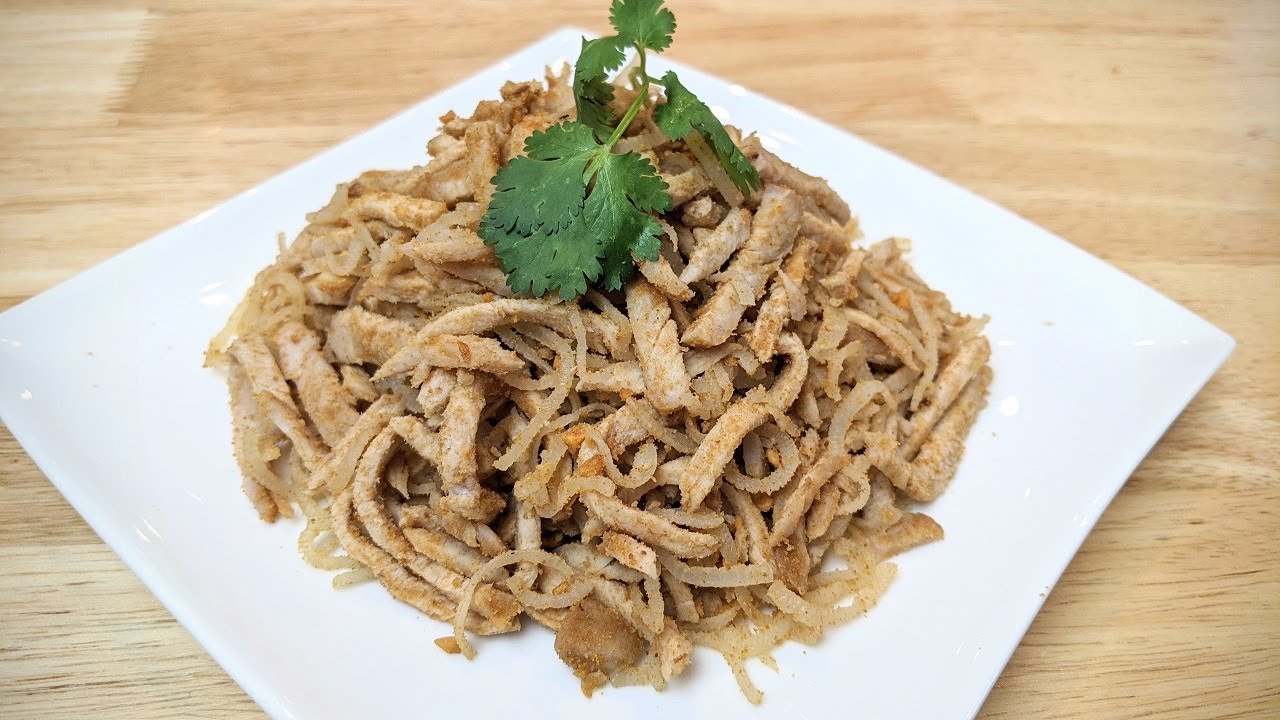 PORC EN JULIENNES À LA VIETNAMIENNE - BI - VIETNAMESE SHREDDED PORK - HOP DANS LE WOK