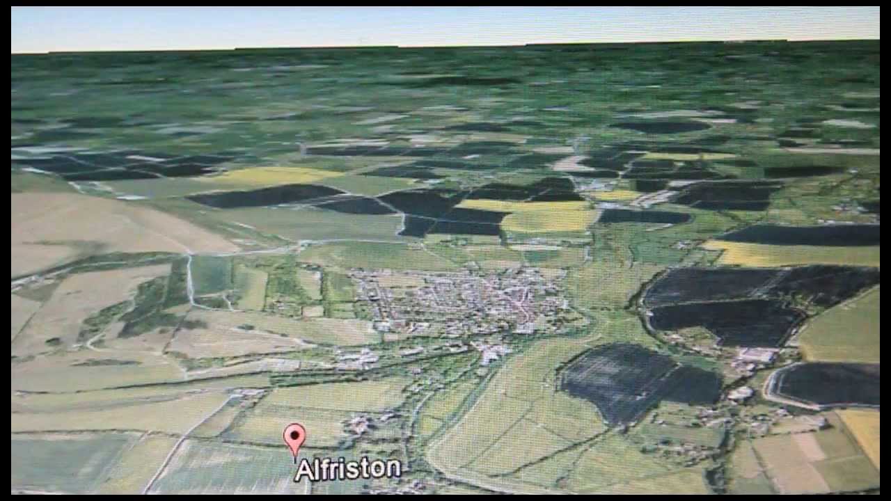 Alfriston - The Long Man of Wilmington walking route on the South Downs in 3D