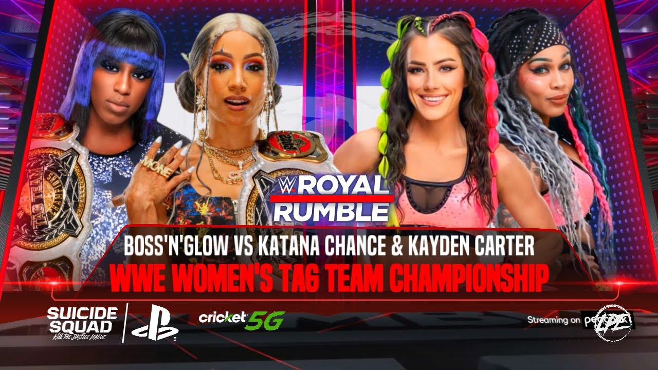 WWE 2K24 ROYAL RUMBLE BOSS’N’GLOW VS CHANCE & CARTER - WWE WOMEN’S TAG TEAM CHAMPIONSHIP