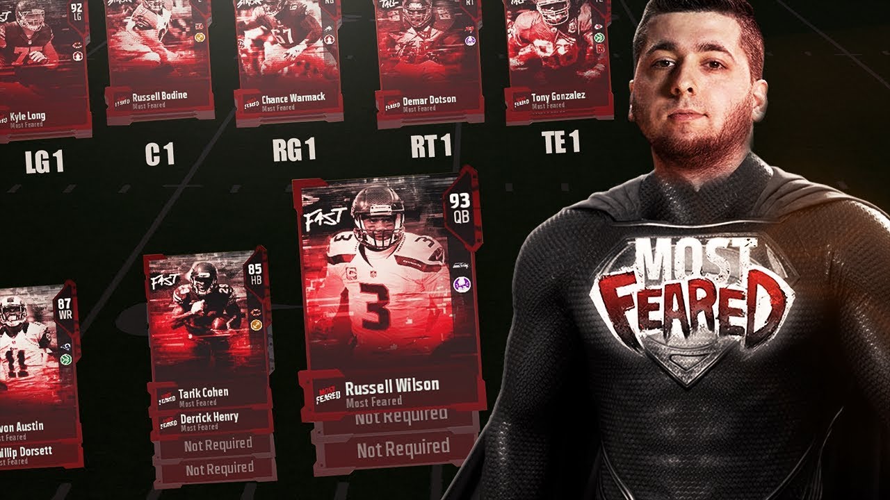 MADDEN 18 ULTIMATE TEAM GIANT PLAYERS!!!! ALL MOST FEARED TEAM
