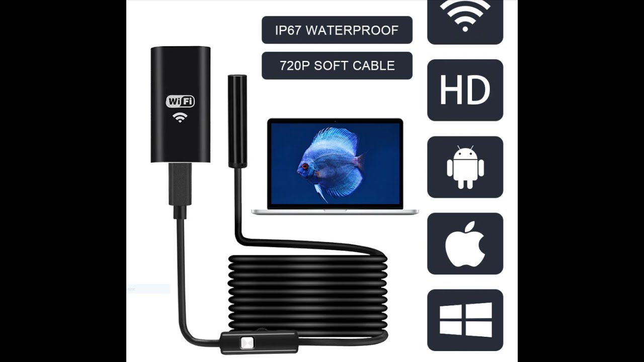 Камера-Эндоскоп , Wi-Fi, HD 1200P/720P, объектив 8 мм Camera-Endoscope с Алиэкспресс