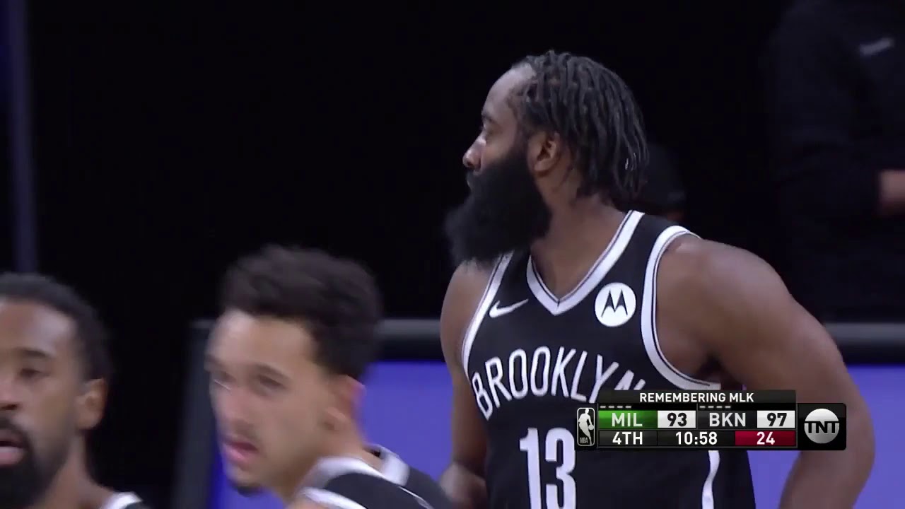 34 Points for James Harden | Milwaukee Bucks at Brooklyn Nets | NBA Season 2020-21