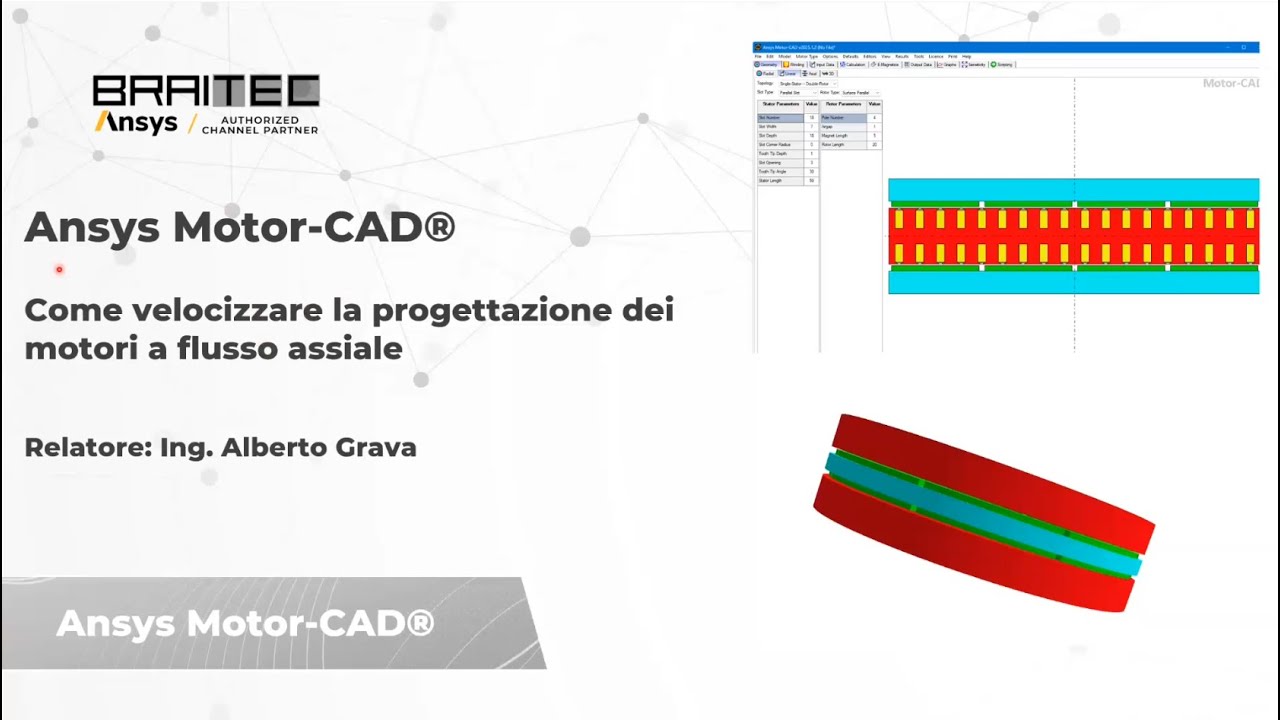 Come velocizzare la progettazione dei motori a flusso assiale con Ansys Motor CAD