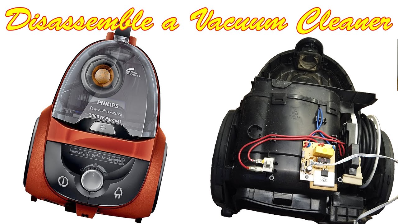 How to disassemble a vacuum cleaner at home Philips PowerPro Active FC8632 Clean dust Fix and Repair