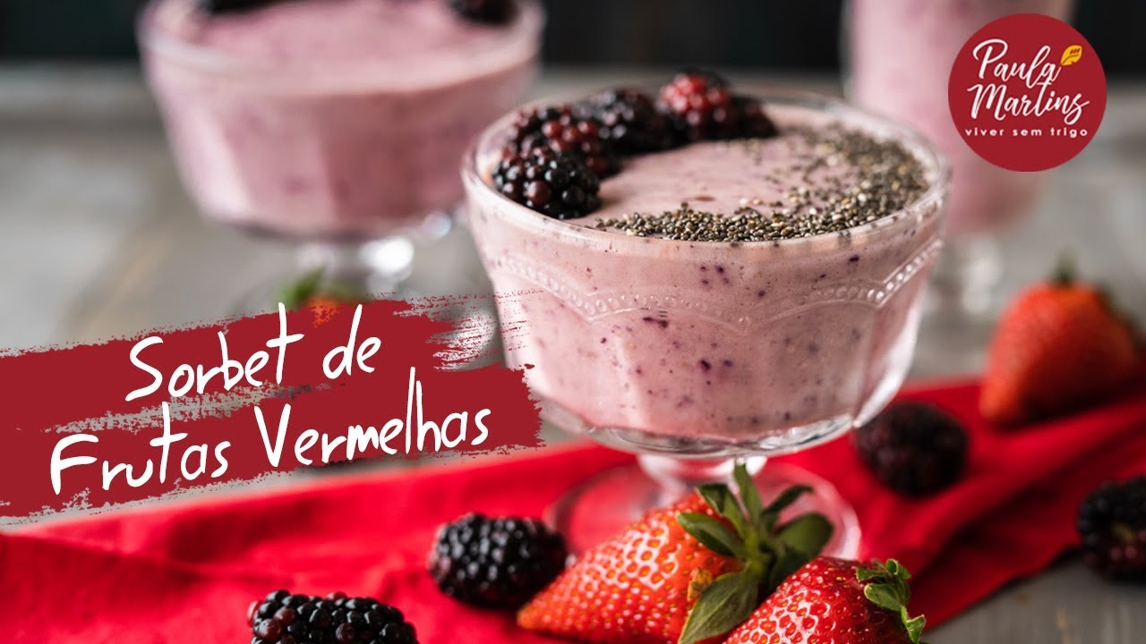 Sorbet de Frutas Vermelhas | Viver sem Trigo por Paula Martins