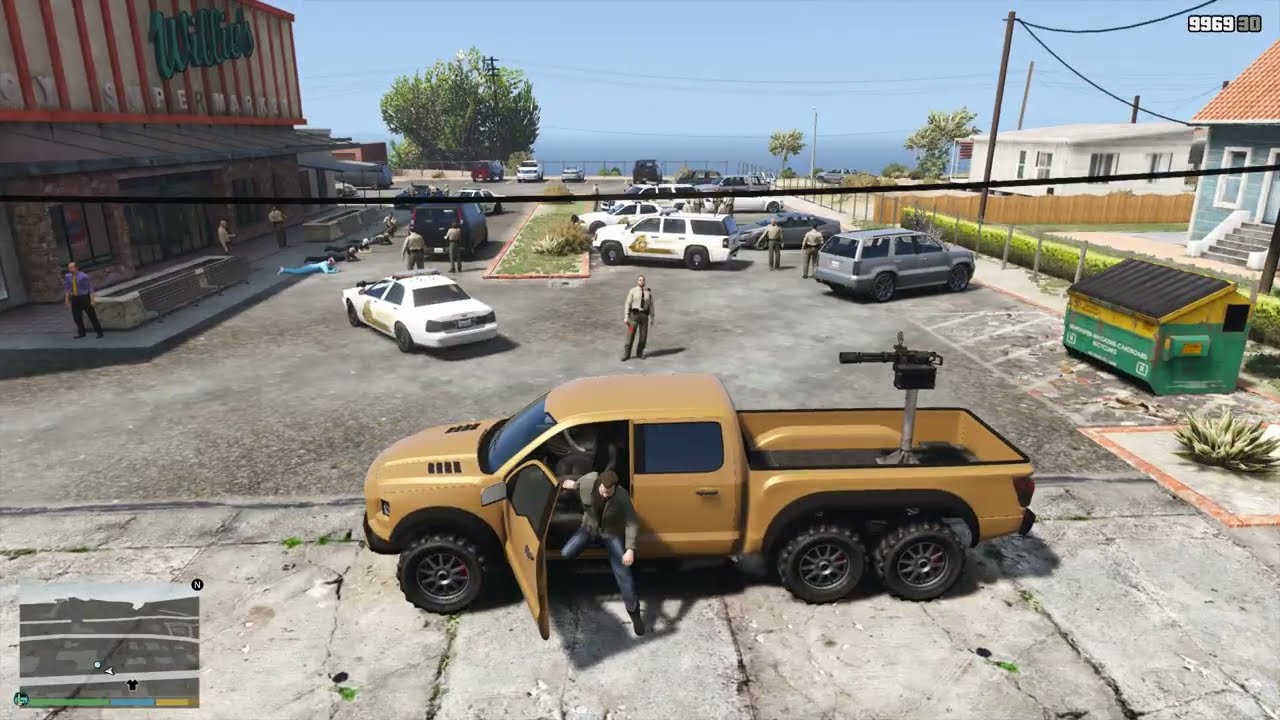 GTA 5 - Michael’s Paleto Bay Massacre + Ten Star Escape