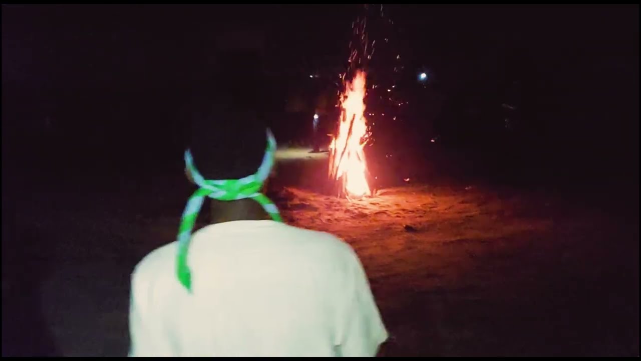 Appel au feu de camp et début d'animation scoute