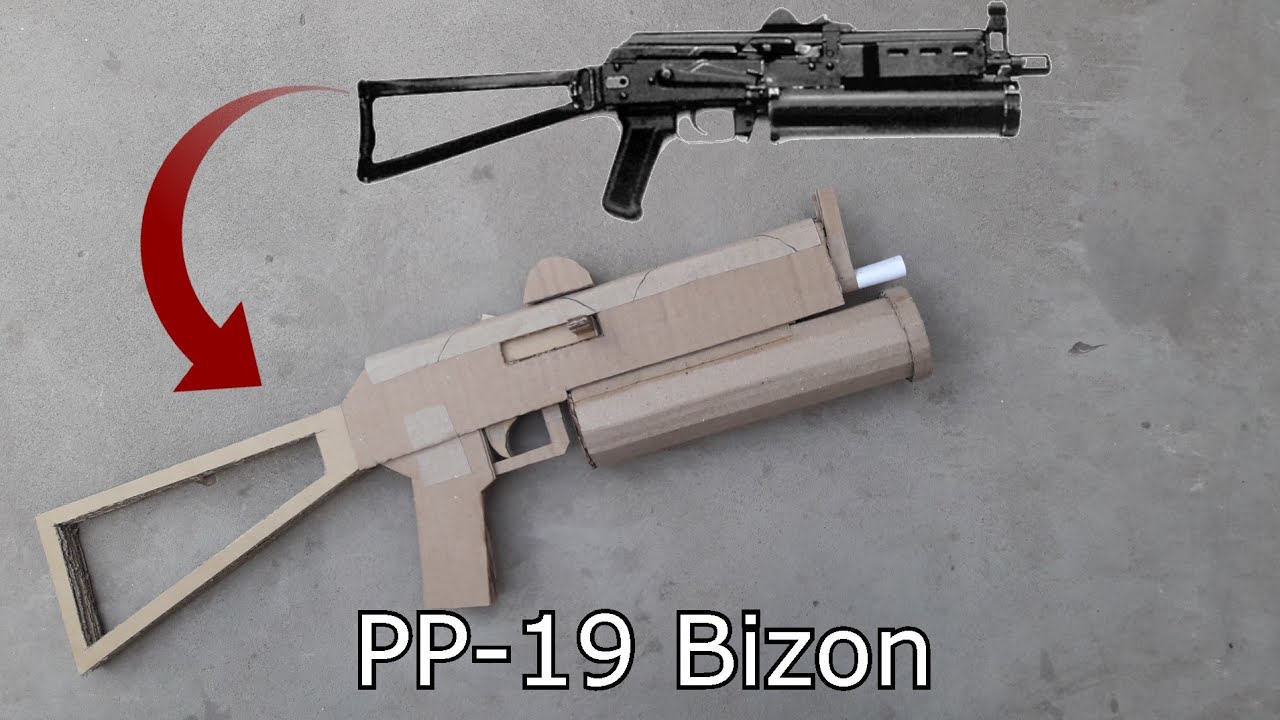 Como hacer una PP-19 Bizon de cartón