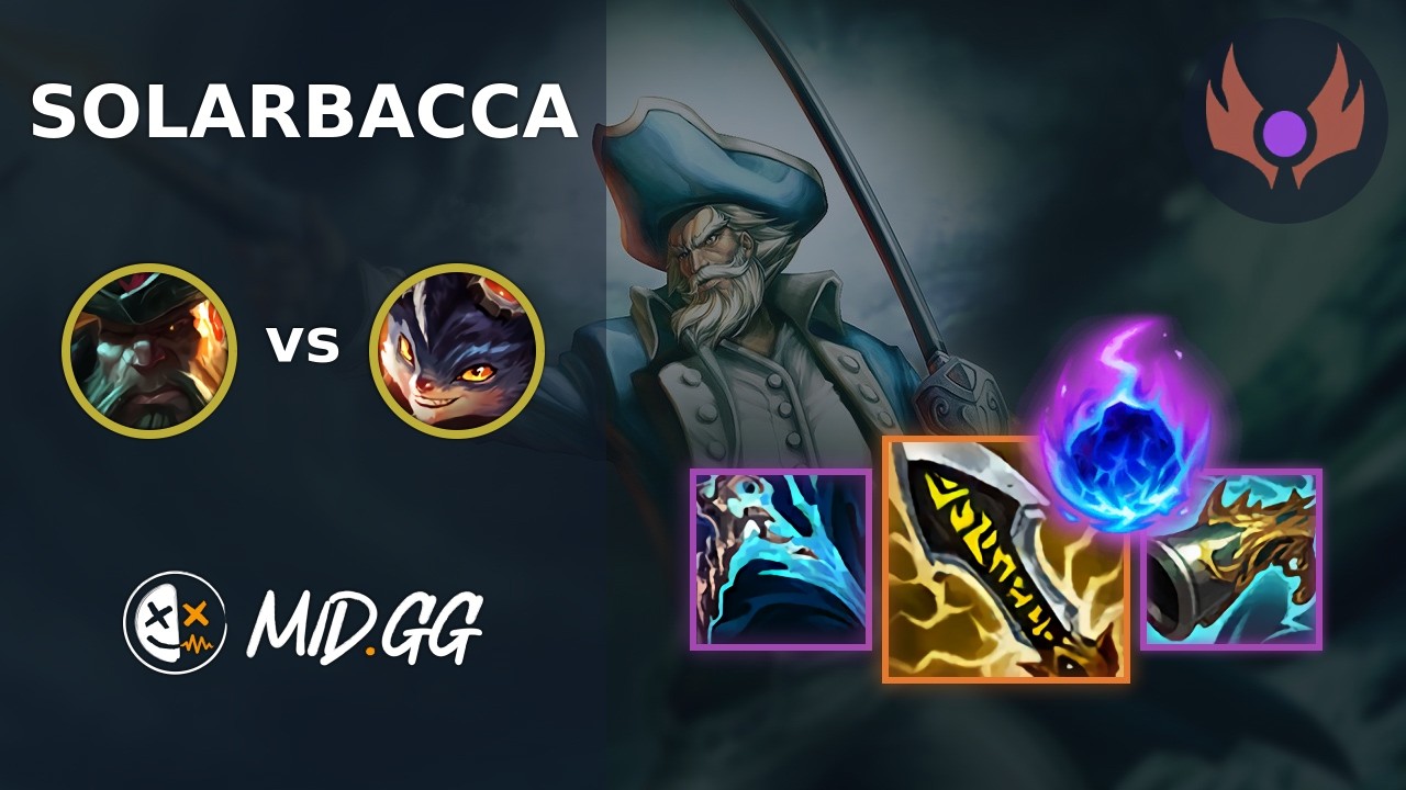 MID.GG: [ solarbacca ] Гангпланк на верхней линии против Рамбла | Мастер Северной Америки | Сезон...