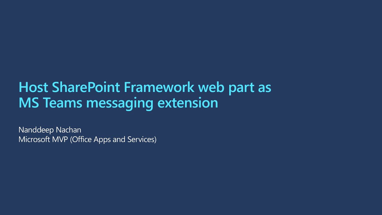 The Virtual Hub - Host SharePoint Framework web part as MS Teams messaging extension