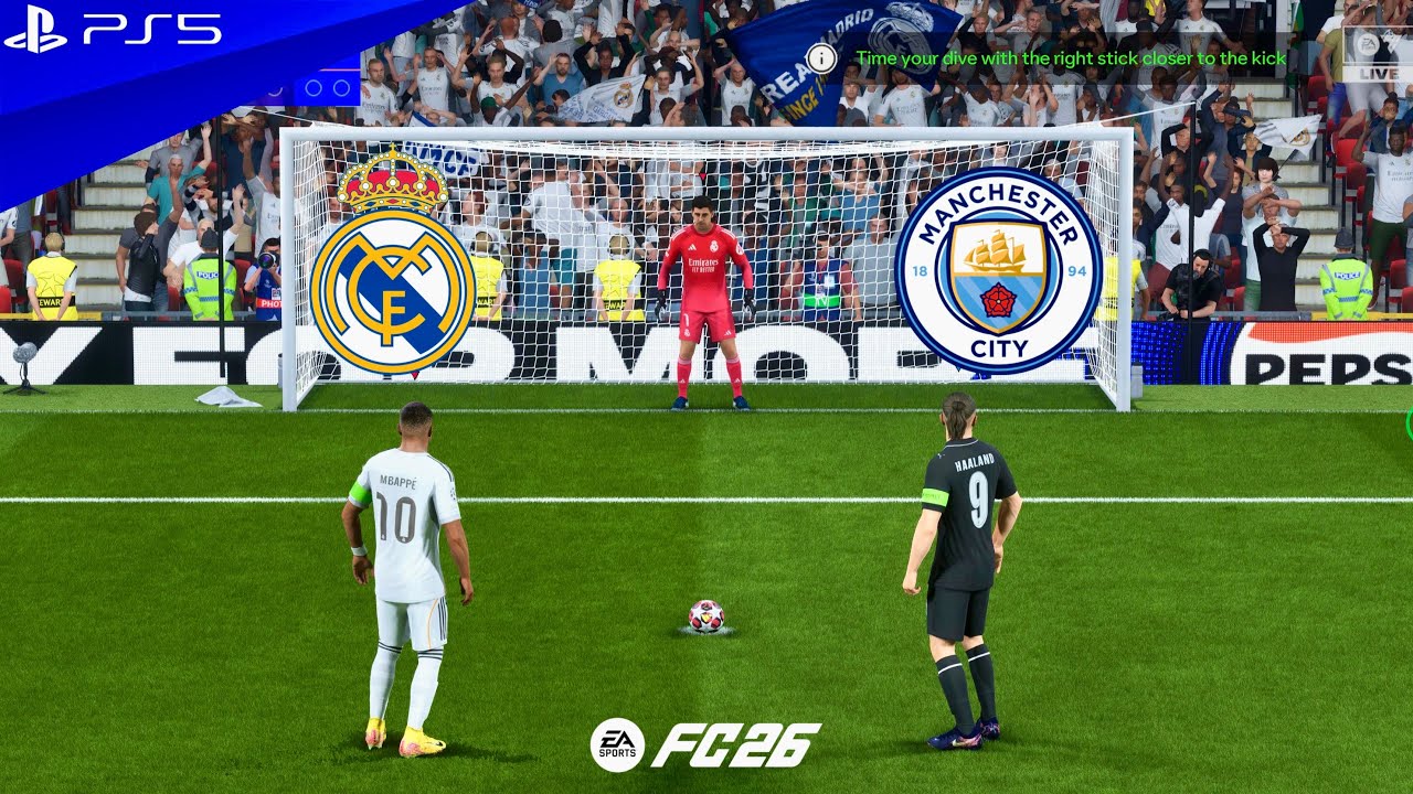 FC 26 | REAL MADRID VS MANCHESTER CITY | UCL FINAL | MBAPPE VS HAALAND | PENALTY SHOOTOUT - PS5