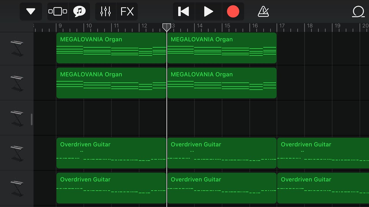 MEGALOVANIA Recreation on GarageBand iOS