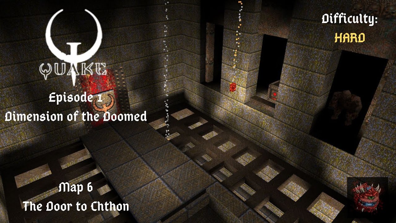 Quake E1M6 The Door to Chthon -- (Hard)