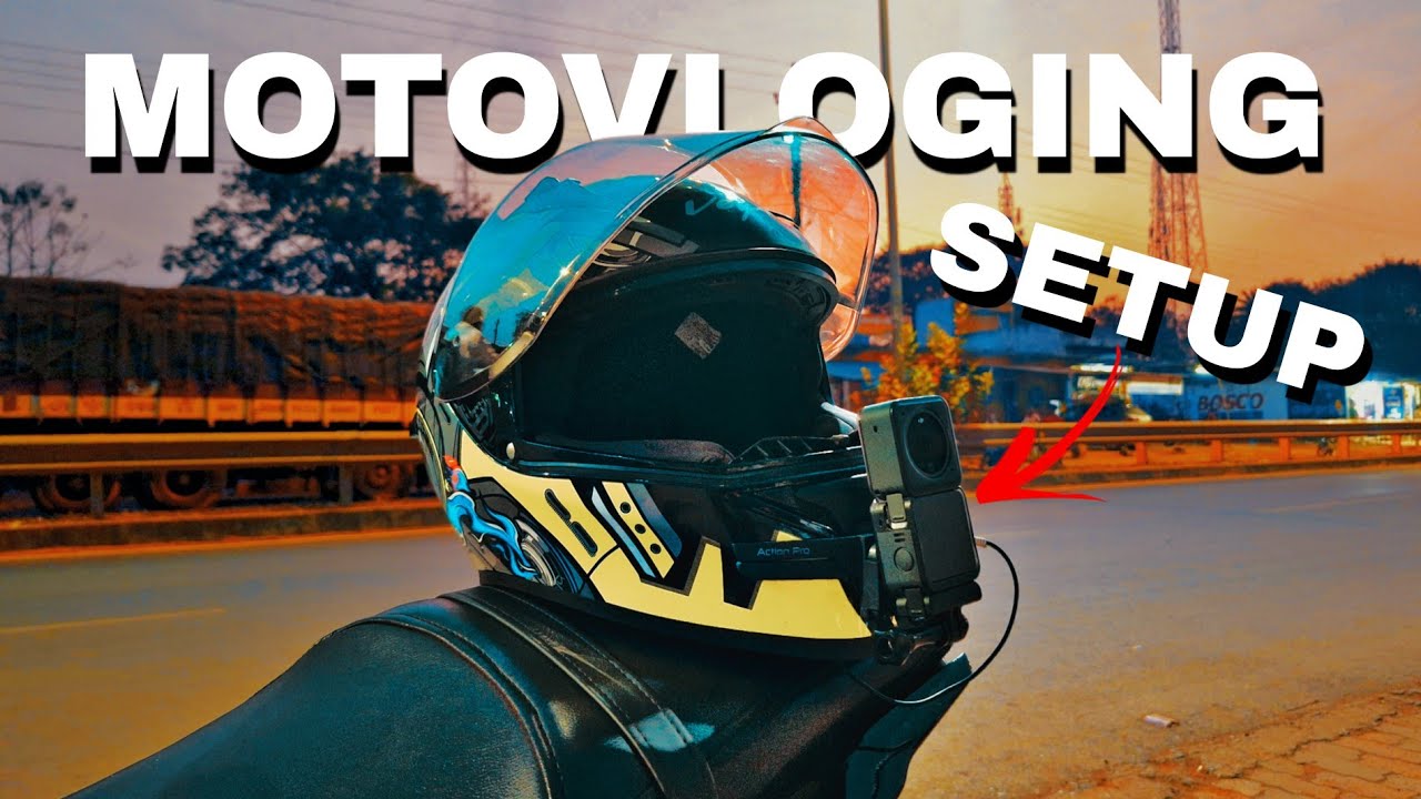 How To Make A Motovloging Setup | Mic Setup For Motovloging | Wind noise? #motovlog #djiaction2