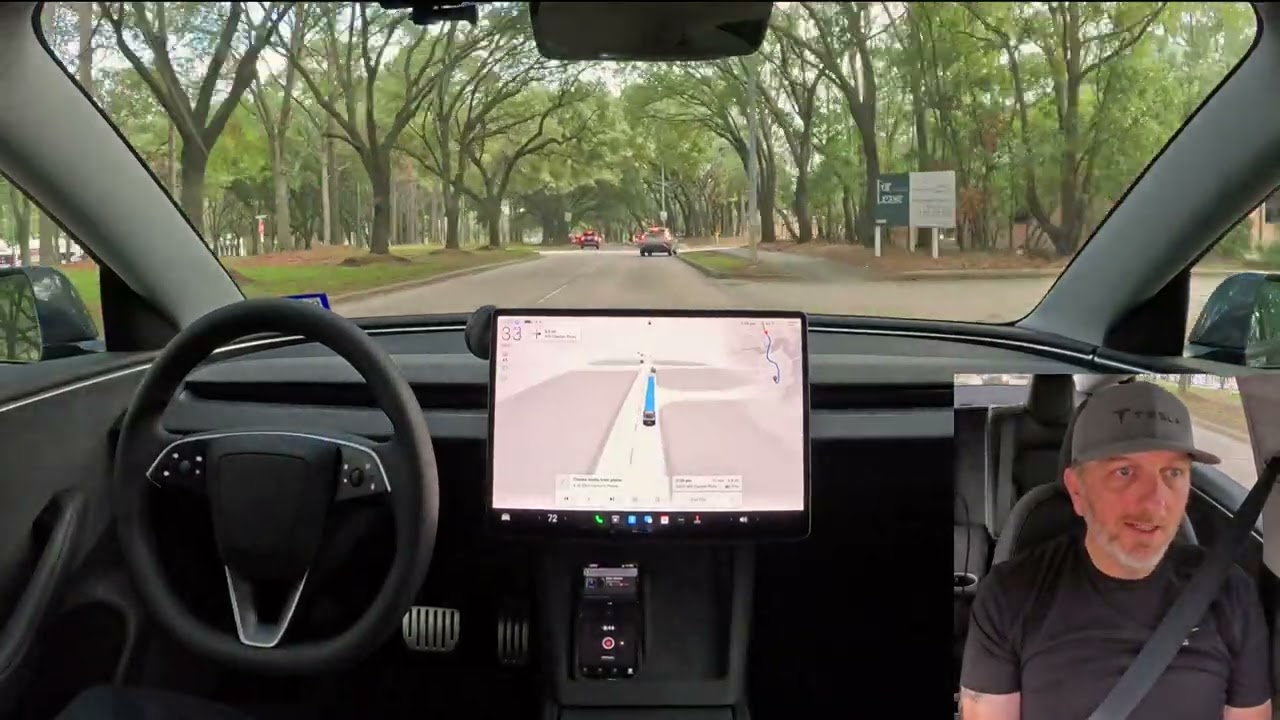 Tesla Full Self Driving 12.5.6.3-Sweet Escape in Atascocita, TX to pick up niece and take home-4K HD