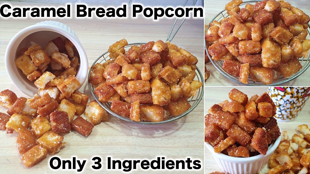 Easy Homemade Caramel Bread Popcorn in Lock-Down | Flavoured Popcorn Recipe | Instant Kids Snacks