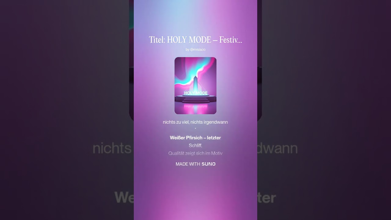 Titel  HOLY MODE – Festival Ascension Hommage Extended 7