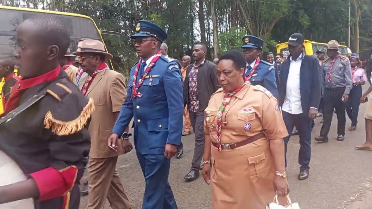 Annual Scouts Founder's Day ongoing at Nyer&iacute; town. Over 10,000 scouts on the ground. #Scouts