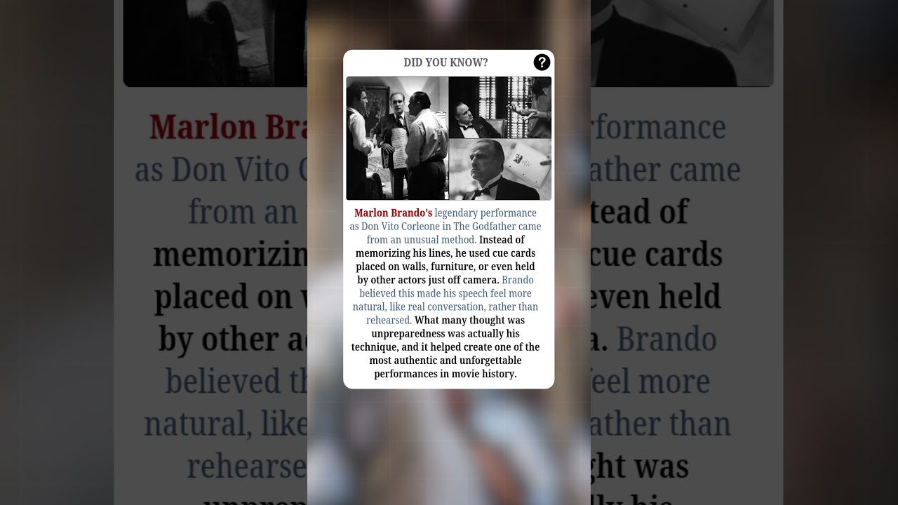 Marlon Brando&rsquo;s Secret Behind The Godfather&rsquo;s Iconic Performance