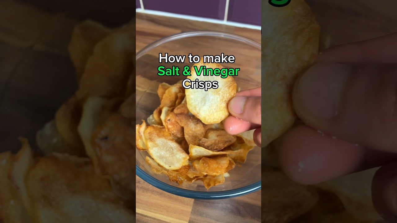 Как приготовить чипсы с солью и уксусом 🥔