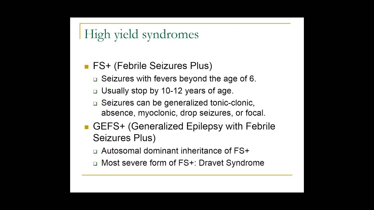 Epilepsy Webinar - Update on Febrile Seizures