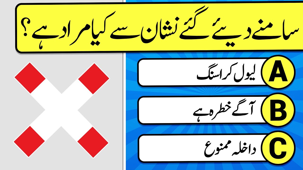 Driving License Test Pakistan 2025 in Urdu | Traffic Signs & Road Markings | E-Sign Test Preparation